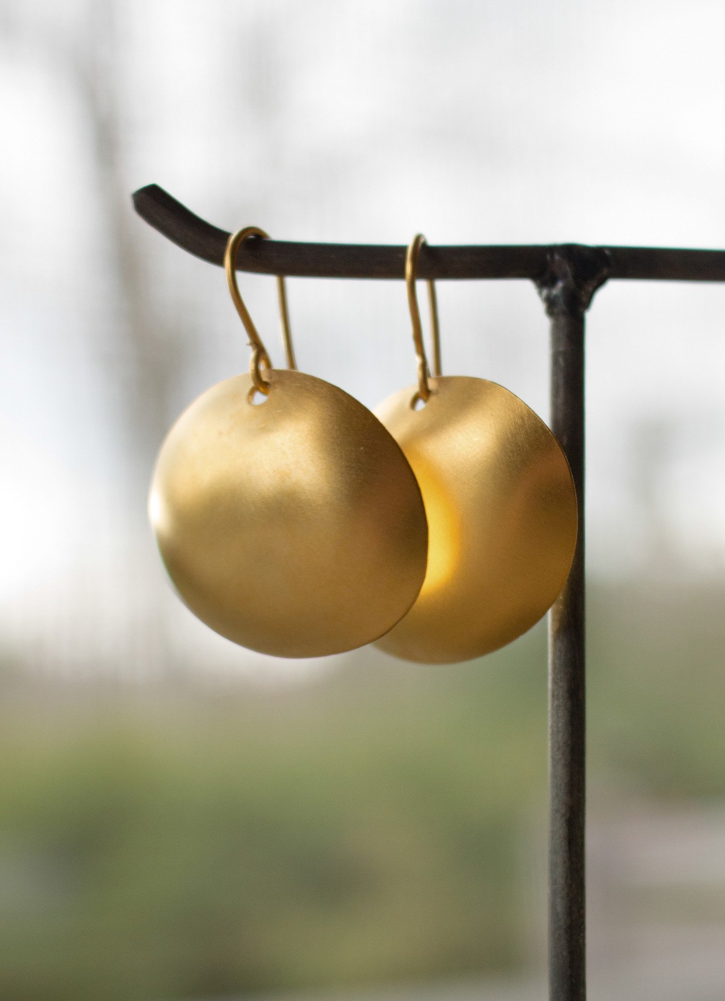 The Birch Store Hammered Dome Earrings