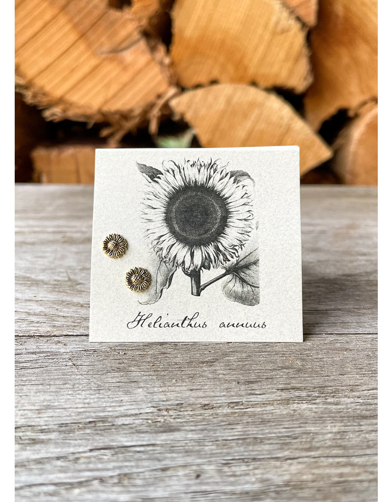 The Birch Store Gold Sunflower Post Earring