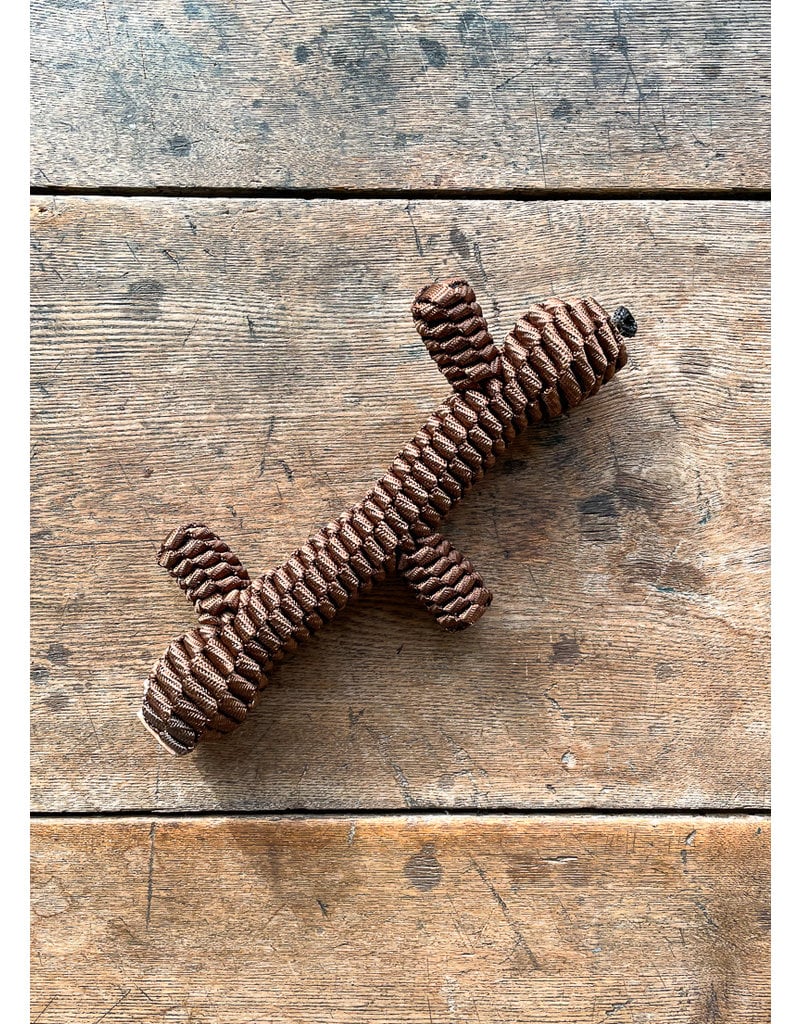 The Birch Store Brown Braided Dog Toy Stick