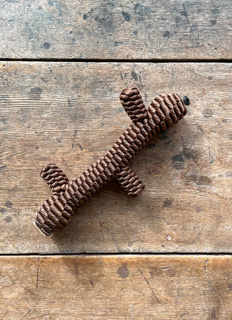 The Birch Store Brown Braided Dog Toy Stick