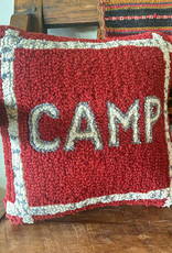 The Birch Store Camp Hooked Pillow 14x14