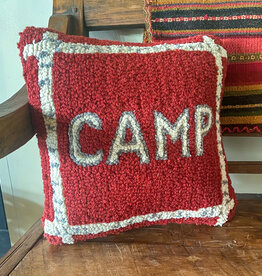 The Birch Store Camp Hooked Pillow 14x14