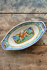 The Birch Store Painted Deer Oval Dish with Handles