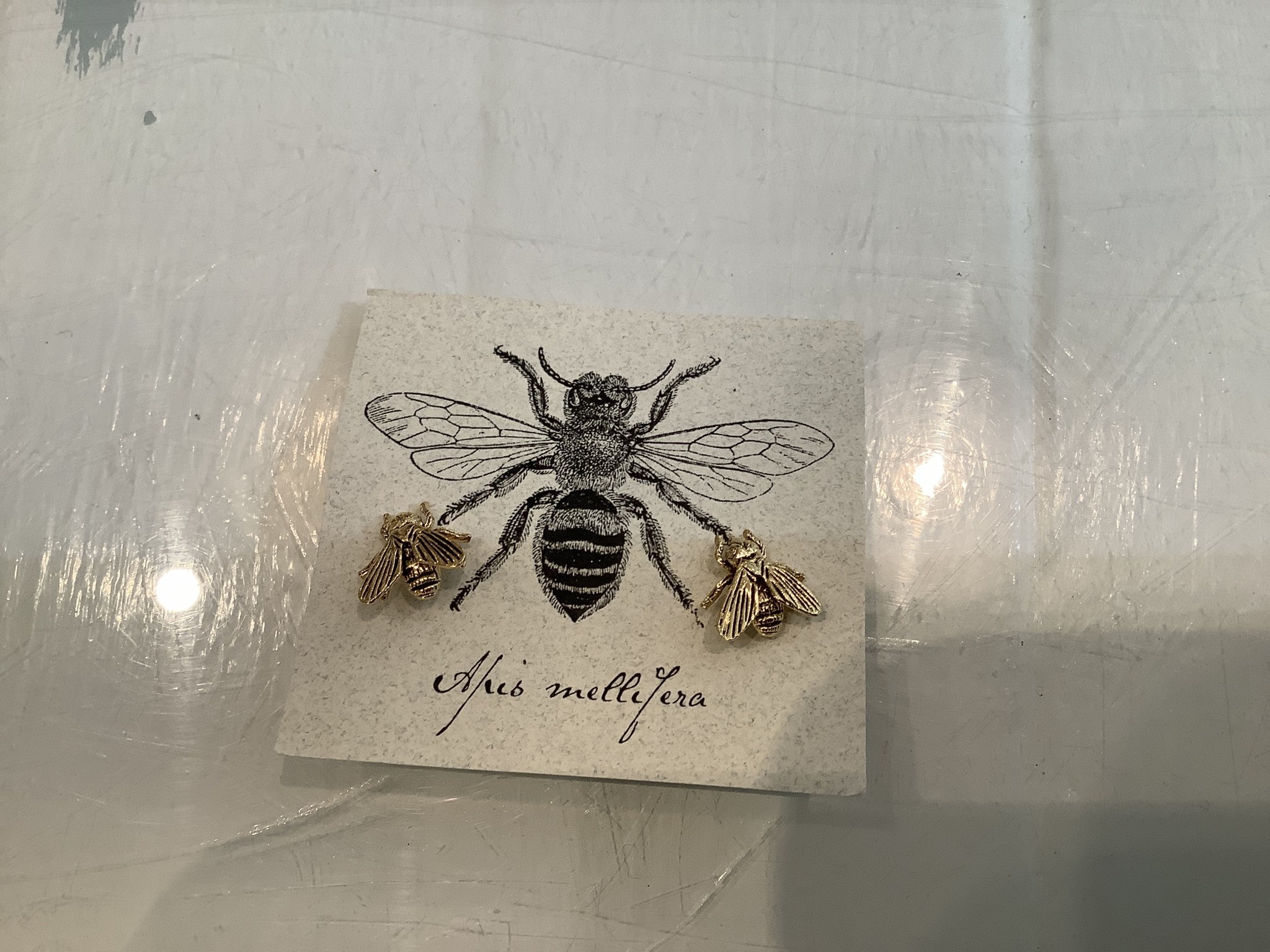 The Birch Store Large Gold Bee Post Earring