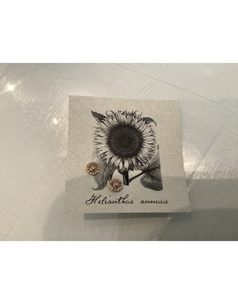 The Birch Store Gold Sunflower Post Earring