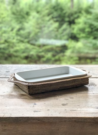 The Birch Store Rectangular 2 Quart Baker with Basket