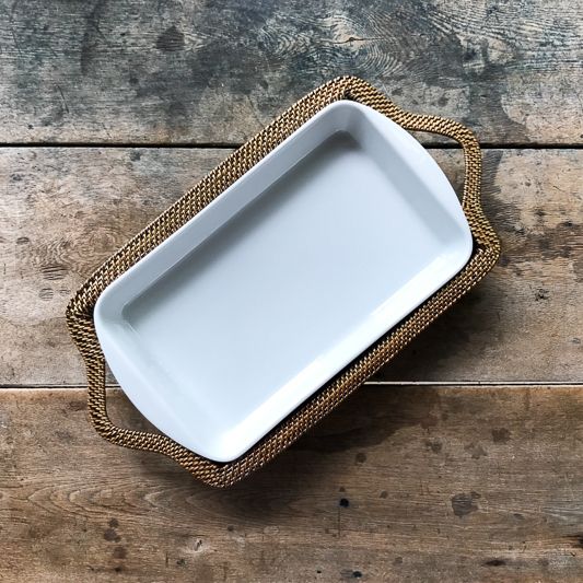 The Birch Store Rectangular 2 Quart Baker with Basket