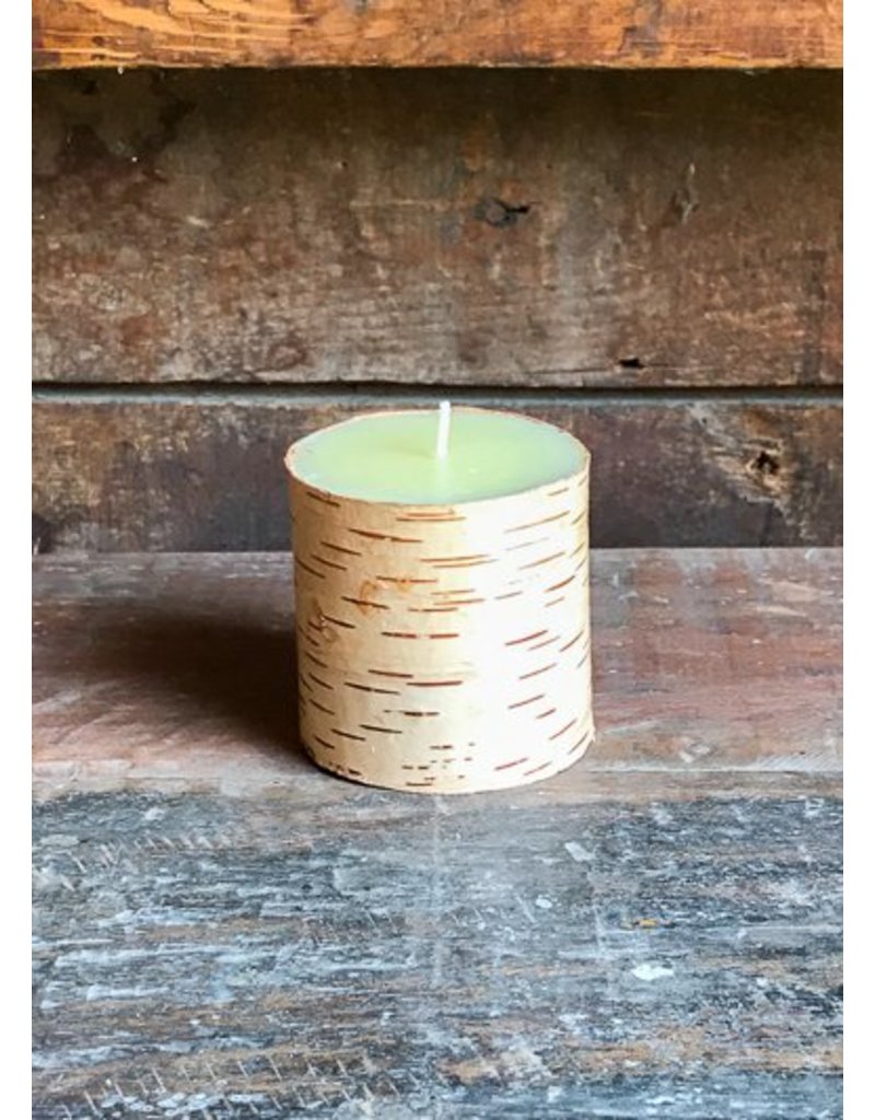 The Birch Store Birch Bark Pillar Candle 3x3
