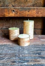 The Birch Store Birch Bark Pillar Candle 3x5