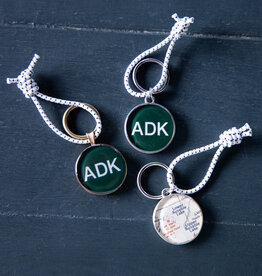 The Birch Store Pewter or Bronze ADK and Ausable Lakes Key Ring