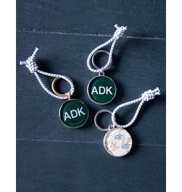 The Birch Store Pewter or Bronze ADK and Ausable Lakes Key Ring