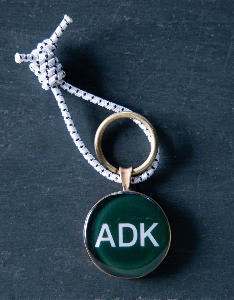 The Birch Store Pewter or Bronze ADK and Ausable Lakes Key Ring