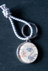 The Birch Store Pewter or Bronze ADK and Ausable Lakes Key Ring