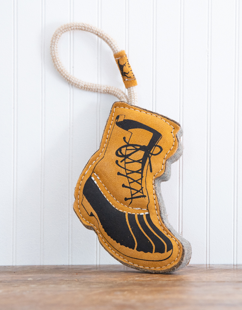 The Birch Store Natural Leather & Wool Boot Tug Toy