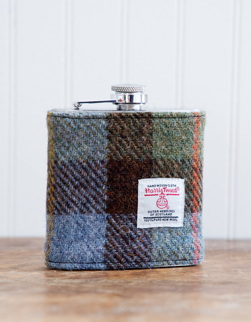 The Birch Store Harris Tweed Hip Flask 6 oz