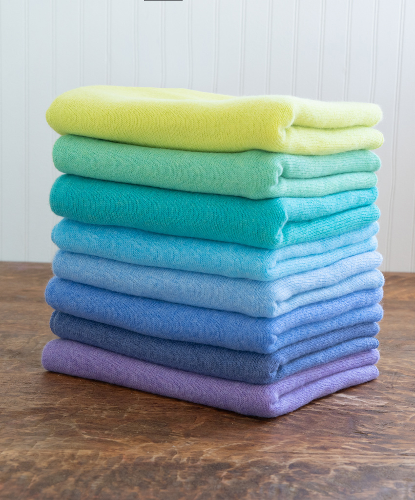 The Birch Store Cashmere Draped Topper - Cool Colors