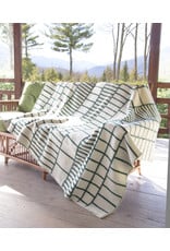 The Birch Store Wool Blanket Green and White