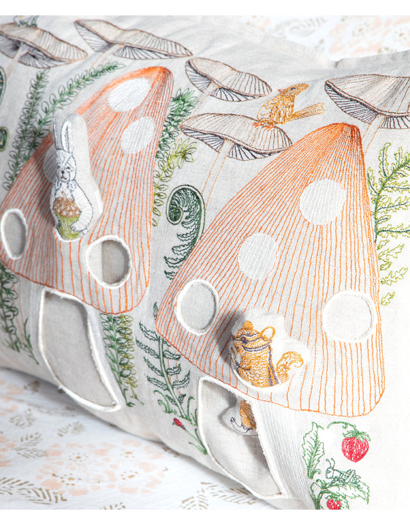 Coral & Tusk Mushroom Forest Pocket Pillow 14x26
