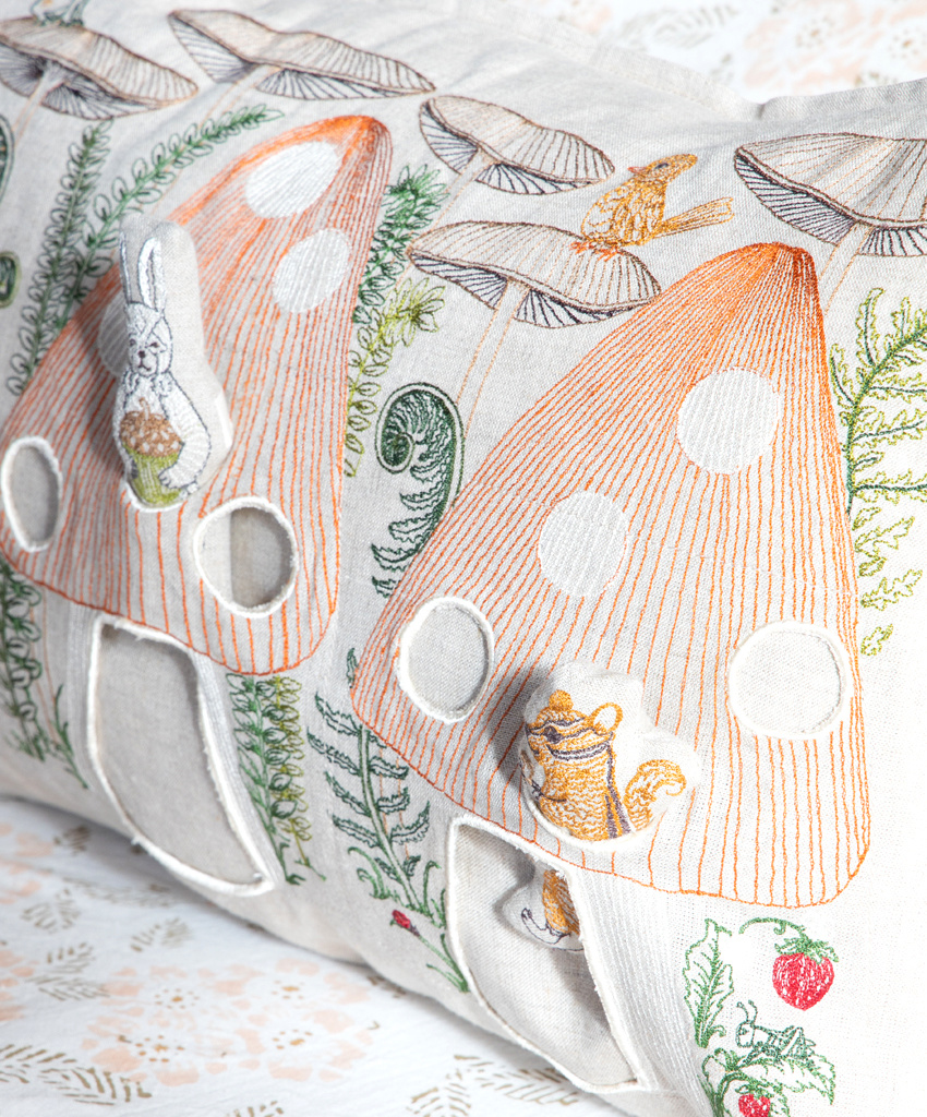 Coral & Tusk Mushroom Forest Pocket Pillow 14x26