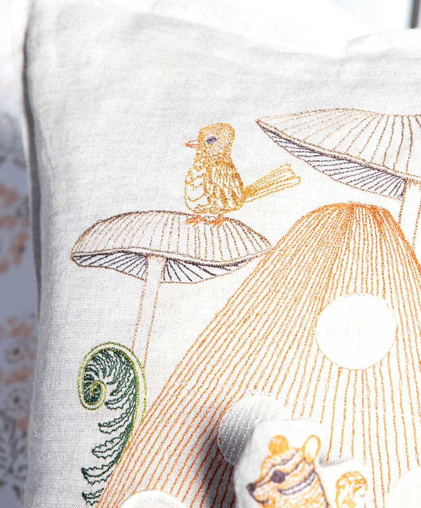 Mushroom House Pocket Pillow 12x16 The Birch Store