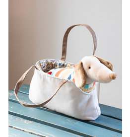 Creative Co-op Cotton Dachshund in Carrier