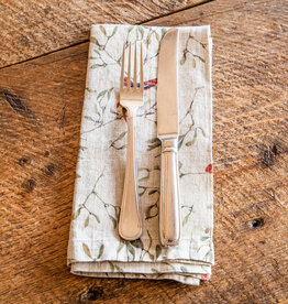 The Birch Store Natural Linen Mistletoe Napkin, Set of 2