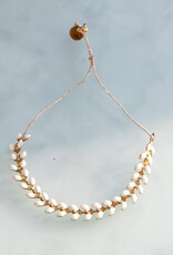 The Birch Store Enameled Brass Laurel Leaf Bracelet