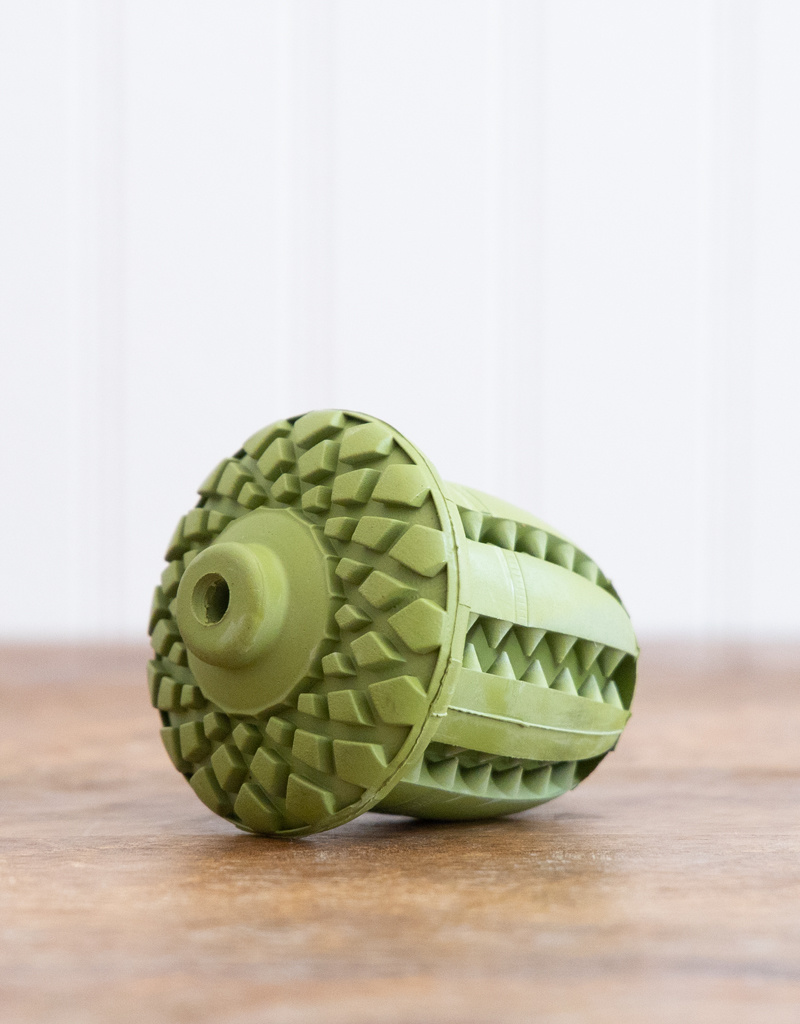 The Birch Store Green Natural Rubber Acorn Dog Toy