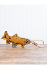 The Birch Store Natural Leather & Wool Trout Tug Toy
