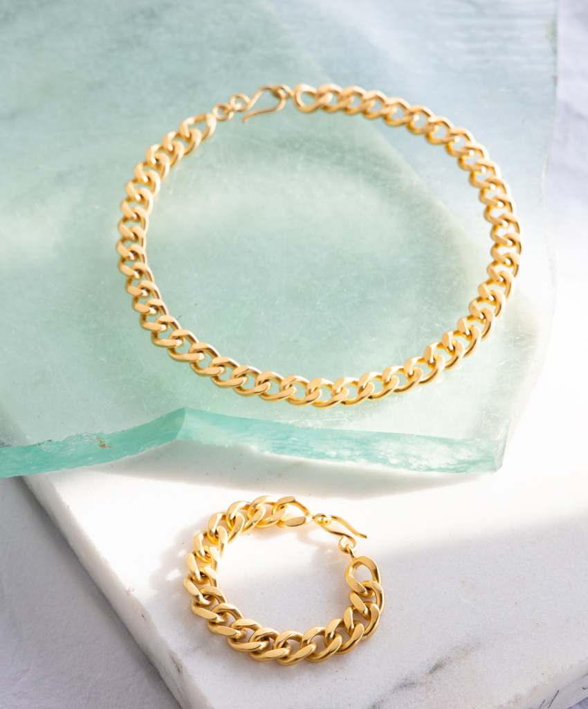 Jane Diaz Heavy Cuban Chain Bracelet