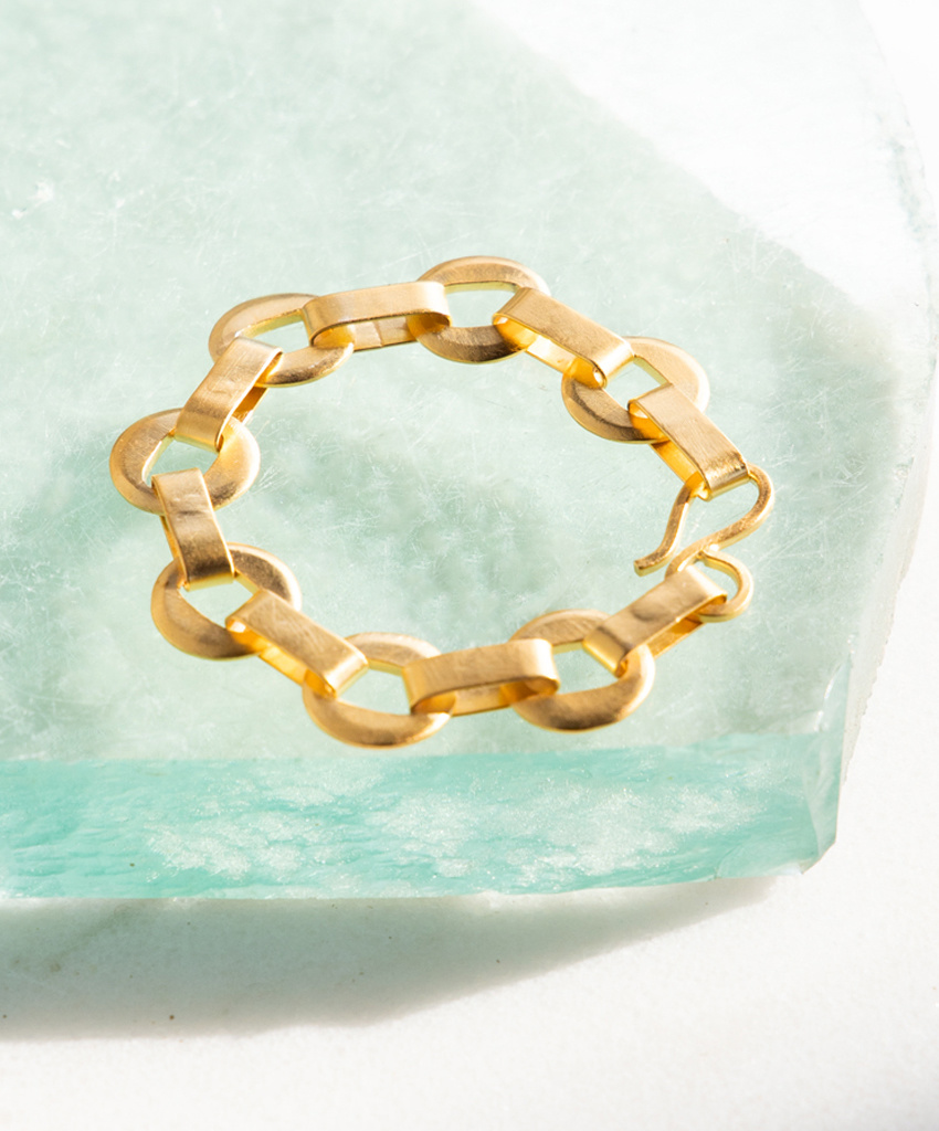 Jane Diaz Cut Out Disk Chain Bracelet
