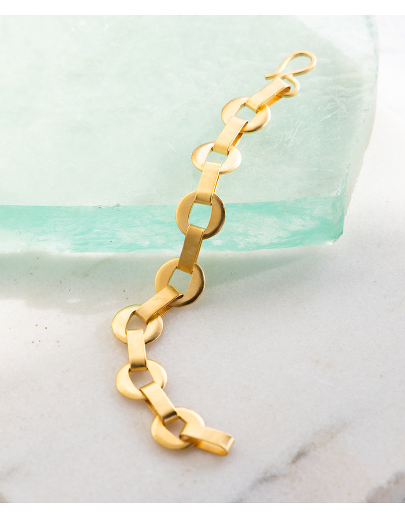 Jane Diaz Cut Out Disk Chain Bracelet