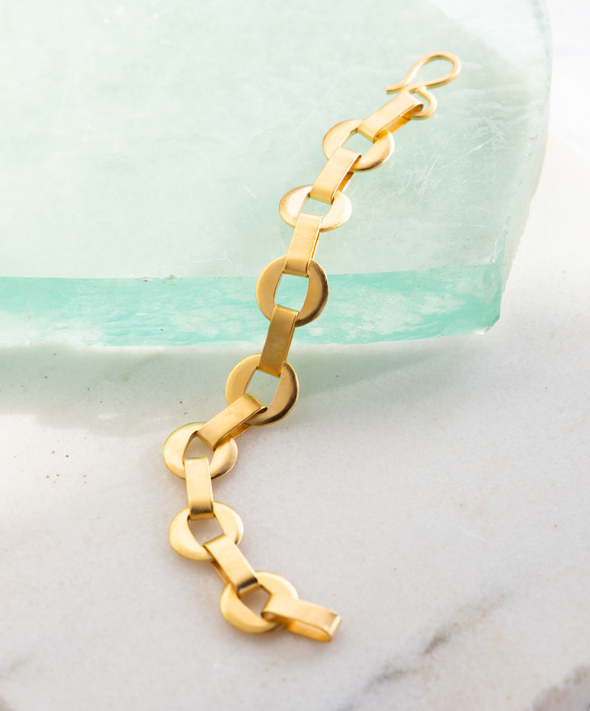 Jane Diaz Cut Out Disk Chain Bracelet