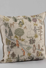 Coral & Tusk Embroidered Pillow 20x20 Forest Fun
