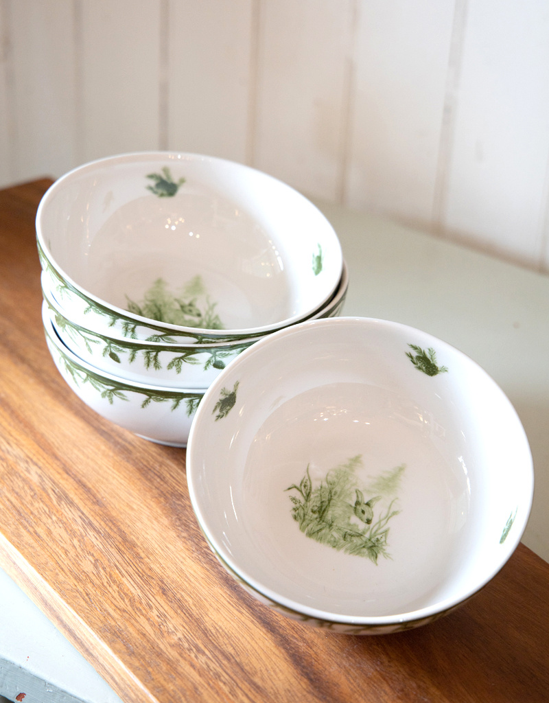 CE Corey Forest Cereal Bowl w/ Bunny, 6 in