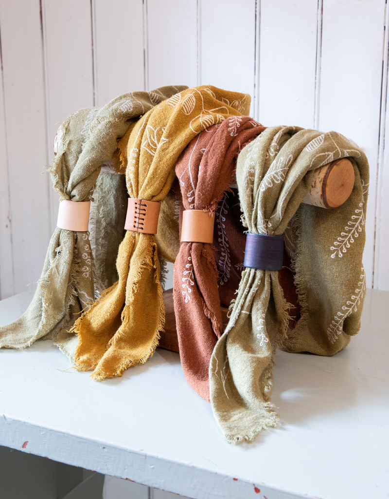 The Birch Store Raw Silk Bandana with Cuff