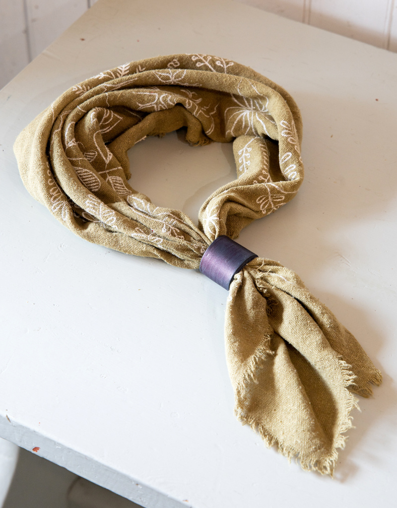 The Birch Store Raw Silk Bandana with Cuff
