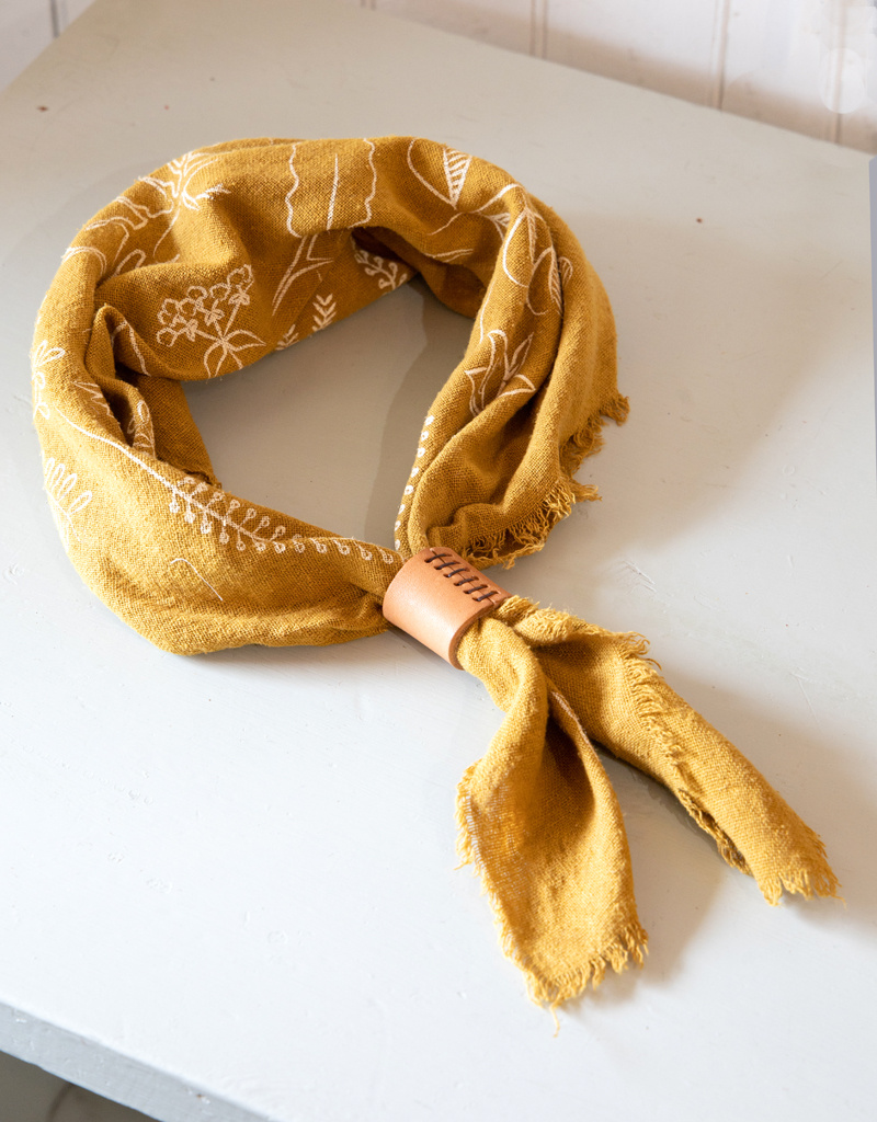 The Birch Store Raw Silk Bandana with Cuff