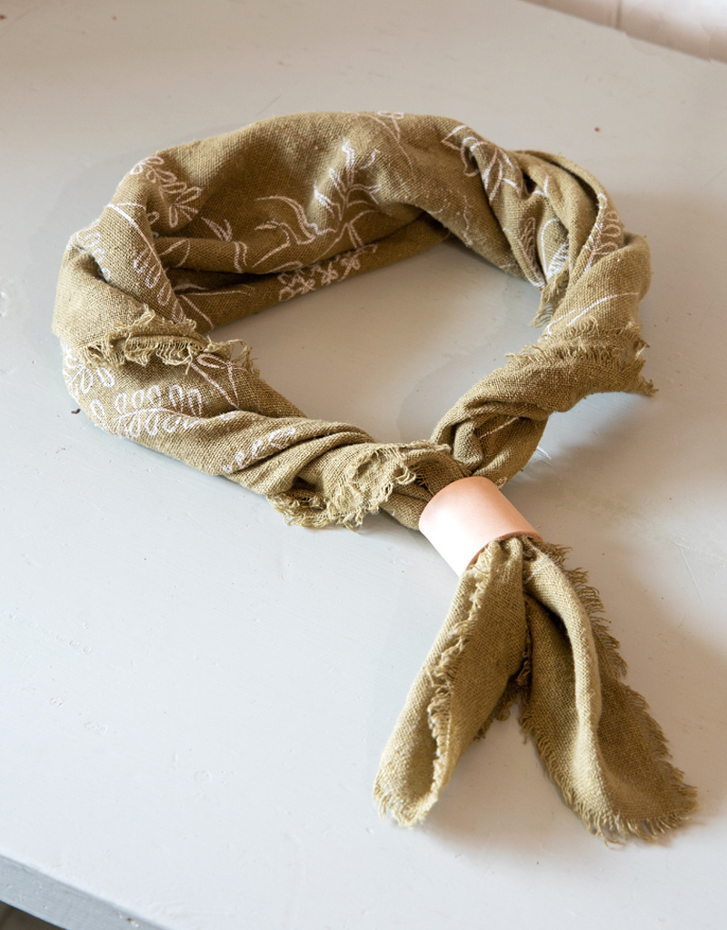 The Birch Store Raw Silk Bandana with Cuff