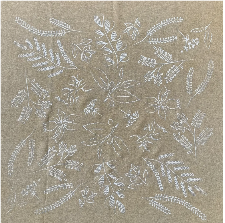 The Birch Store Raw Silk Bandana with Cuff