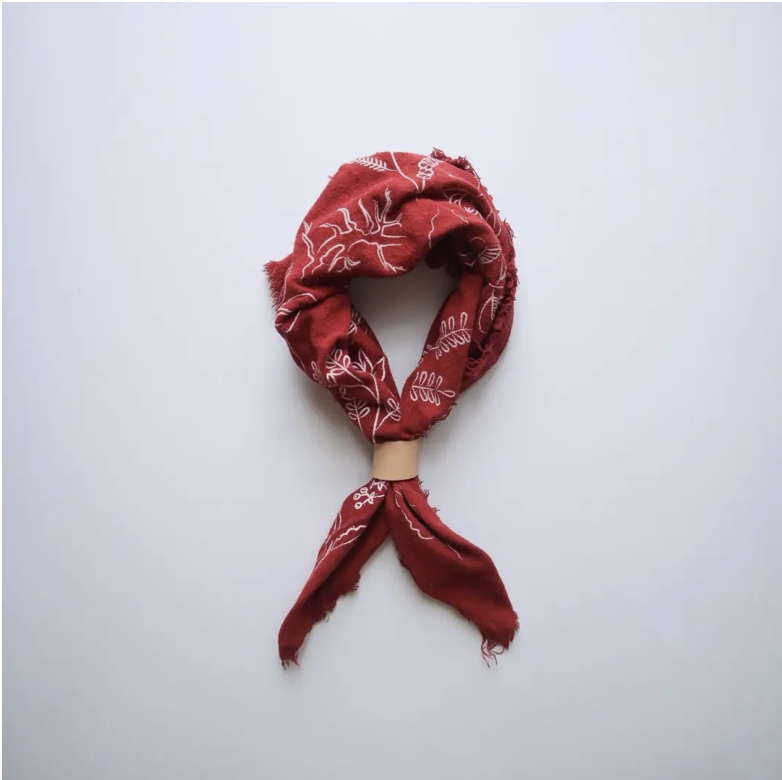 The Birch Store Raw Silk Bandana with Cuff