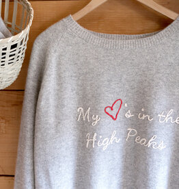 The Birch Store My ❤️'s in the High Peaks Embroidered Raglan Cashmere Sweater