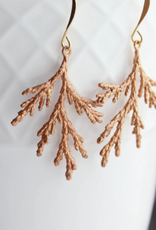 The Birch Store Copper tone Cedar Branch Earrings