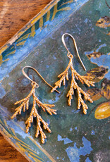 The Birch Store Copper tone Cedar Branch Earrings