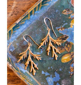 The Birch Store Copper tone Cedar Branch Earrings