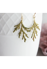 The Birch Store Copper tone Cedar Branch Earrings