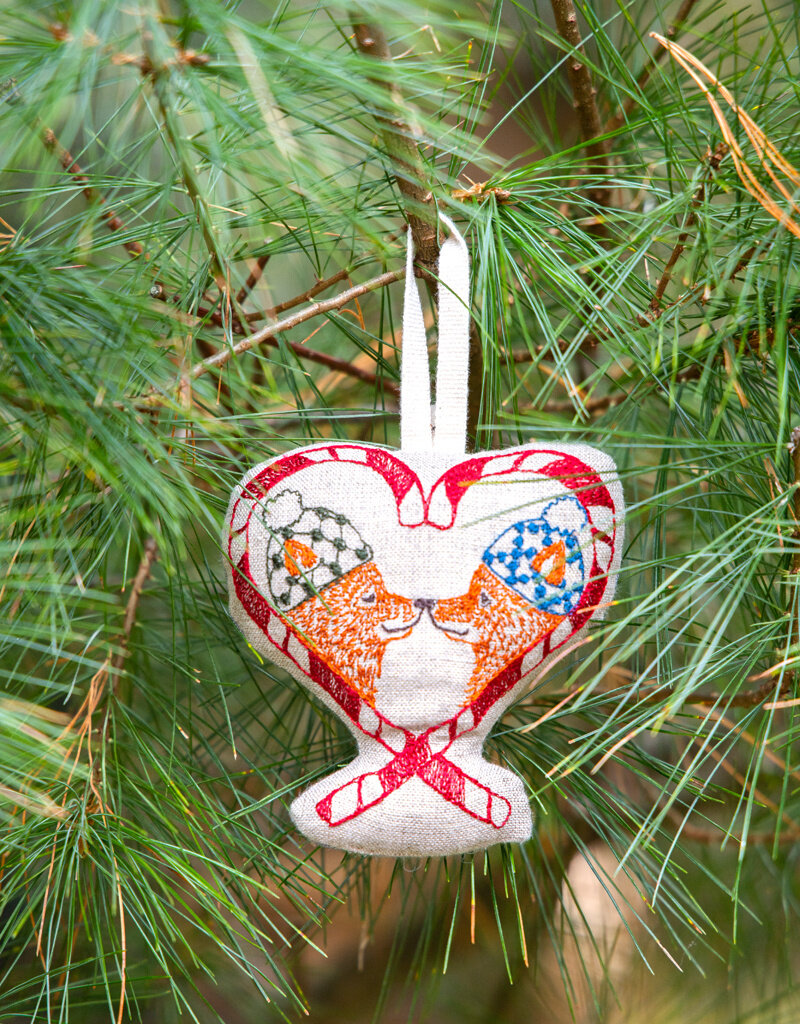 Coral & Tusk Fox Sweethearts Ornament