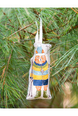 Coral & Tusk Hanging out at the Slopes Fox Ornament