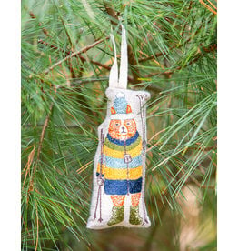 Coral & Tusk Hanging out at the Slopes Fox Ornament