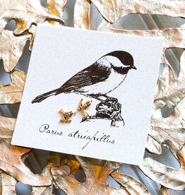 The Birch Store Gold Chickadee Post Earrings